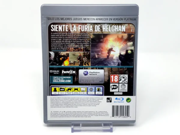 Parte trasera de Killzone 2 (ESP) (Platinum) para PlayStation 3, edición PAL España
