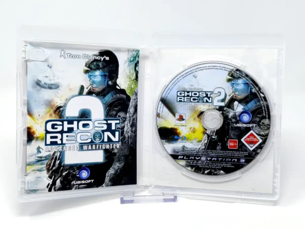 Interior del juego Tom Clancy's Ghost Recon: Advanced Warfighter 2 (ESP) para PlayStation 3 con disco y manual
