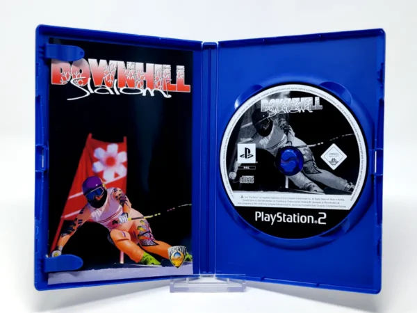 Interior del juego Downhill Slalom (ESP) para PlayStation 2 con disco y manual
