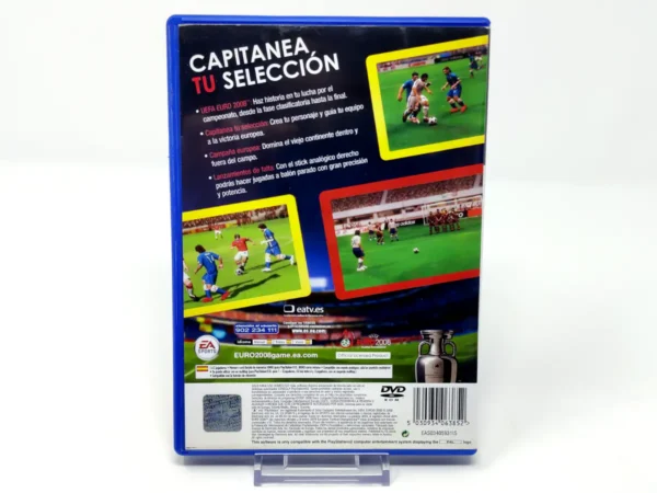 Parte trasera de UEFA Euro 2008 (ESP) para PlayStation 2, edición PAL Francia