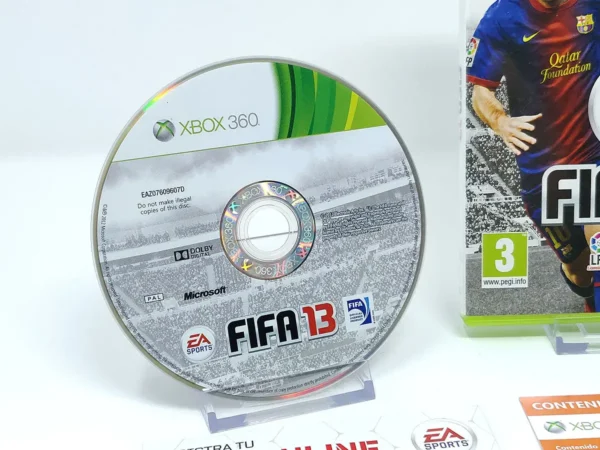 Lateral de la caja de FIFA 13 (+Steelbook) (ESP) para XBOX 360