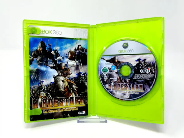 Interior del juego Bladestorm: La Guerra dei Cent'anni (ITA) para XBOX 360 con disco y manual