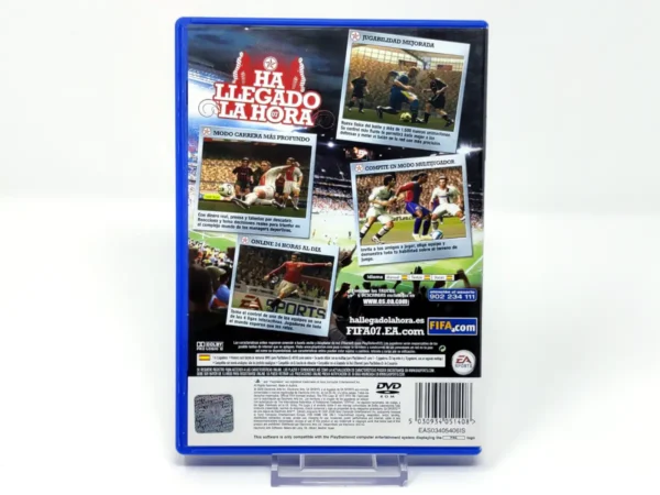 Parte trasera de FIFA 07 (ESP) (v2) para PlayStation 2, edición PAL España