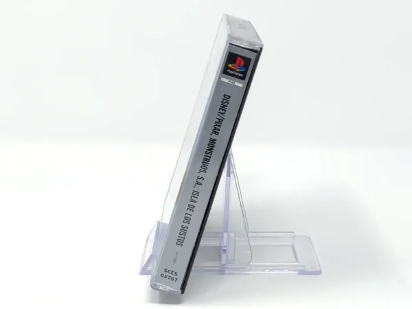 Lateral de la caja de Disney/Pixar Monstruos, S.A.: Isla de los Sustos (ESP) (Platinum) para PlayStation 1