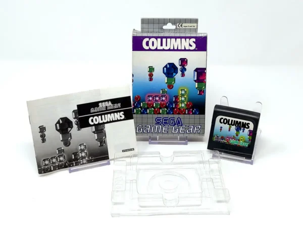 Interior del juego Columns (ESP) para Sega Game Gear con disco y manual
