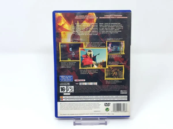 Parte trasera de Spawn: Armageddon (ESP) para PlayStation 2, edición PAL España
