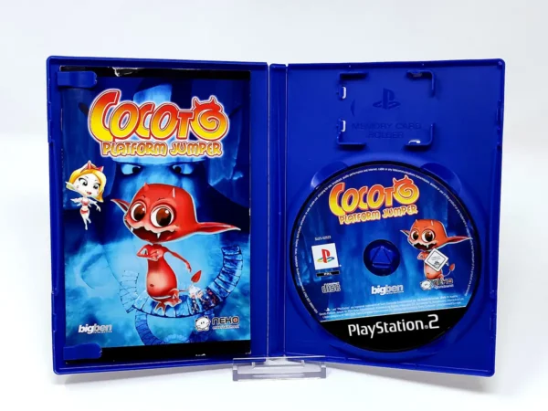 Interior del juego Cocoto Platform Jumper (ESP) para PlayStation 2 con disco y manual