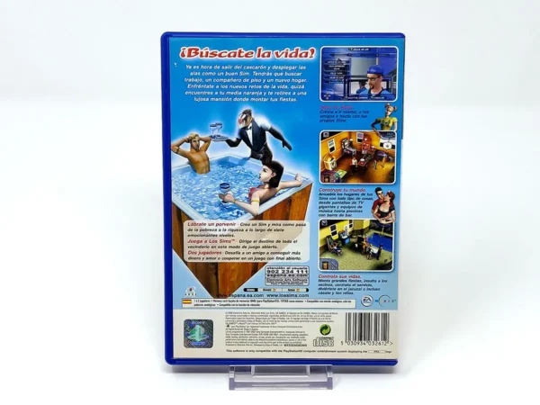 Parte trasera de Los Sims (ESP) para PlayStation 2, edición PAL España