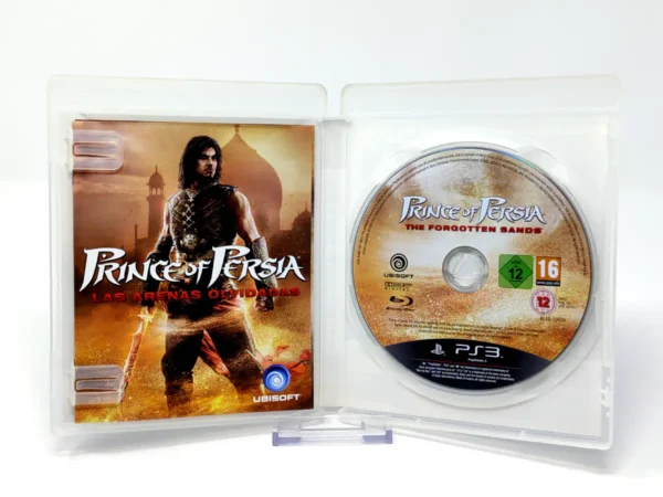 Interior del juego Prince of Persia: Las Arenas Olvidadas (Edición Especial) (ESP) para PlayStation 3 con disco y manual