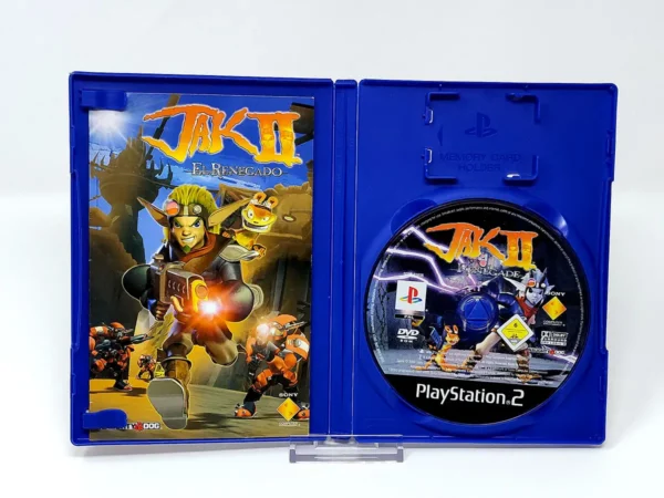 Interior del juego Jak II: El Renegado (ESP) para PlayStation 2 con disco y manual