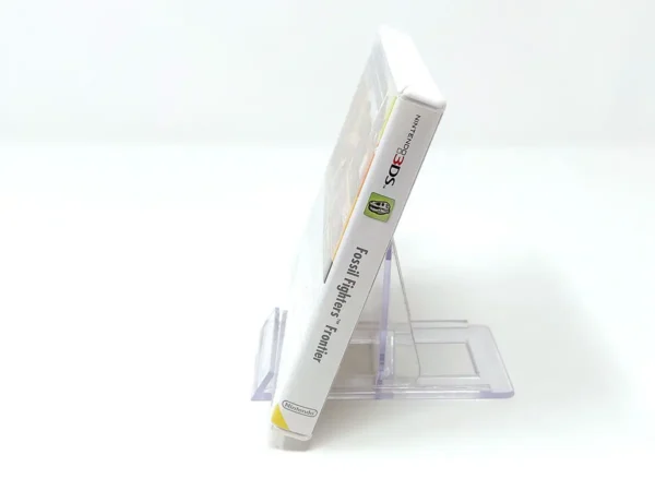 Lateral de la caja de Fossil Fighters: Frontier (ESP) para Nintendo 3DS