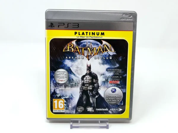 Portada de Batman: Arkham Asylum (ESP) (Platinum) para PlayStation 3, edición PAL España, de segunda mano