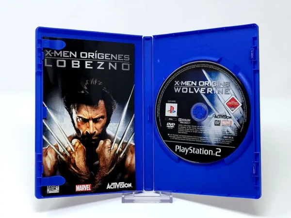Interior del juego X-Men Orígenes: Lobezno (ESP) para PlayStation 2 con disco y manual