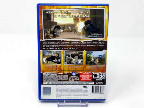 Parte trasera de Tom Clancy's Ghost Recon 2 (ESP) para PlayStation 2, edición PAL España