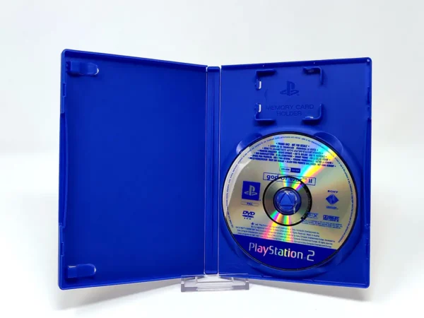 Interior del juego God of War II (ESP) (Promo) para PlayStation 2 con disco y manual