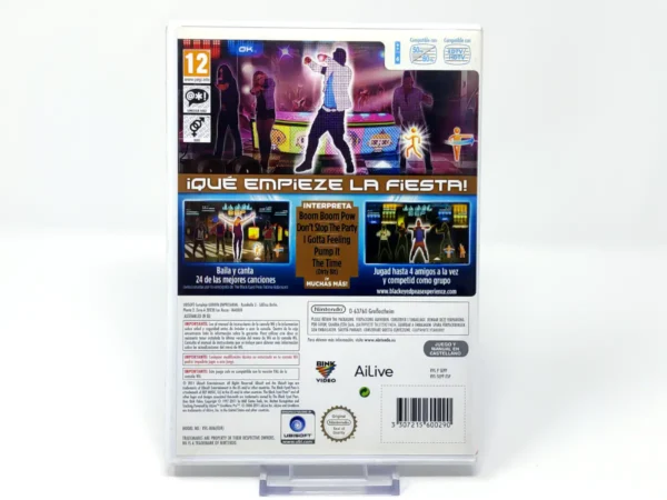 Parte trasera de The Black Eyed Peas Experience (ESP) para Nintendo Wii, edición PAL España
