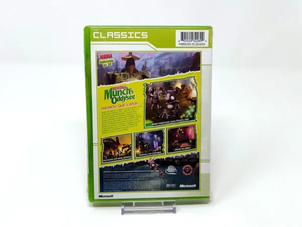 Parte trasera de Oddworld: Munch's Oddysee (ESP) (Classics) (Precintado) para XBOX, edición PAL España