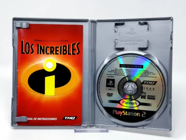 Interior del juego Disney/Pixar Los Increíbles (ESP) (Platinum) (v2) para PlayStation 2 con disco y manual