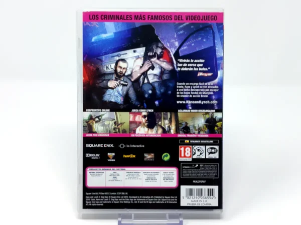 Parte trasera de Kane & Lynch 2: Dog Days (ESP) (Rebajado) para PC, edición PAL España
