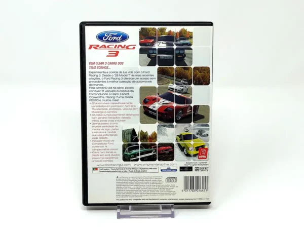 Parte trasera de Ford Racing 3 (POR) para PlayStation 2, edición PAL Portugal