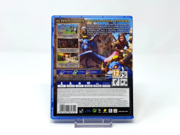 Parte trasera de Dragon Quest XI: Ecos de un pasado perdido (Edition of Light) (ESP) para PlayStation 4, edición PAL España