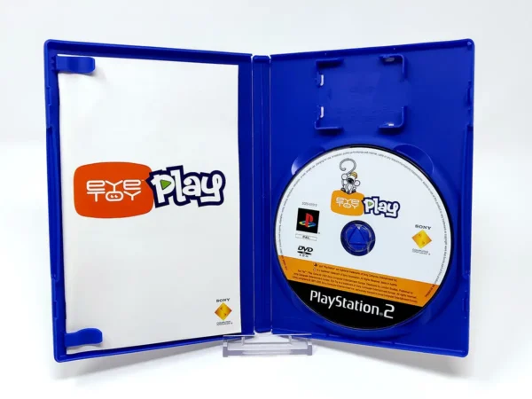 Interior del juego EyeToy: Play (EUR) para PlayStation 2 con disco y manual