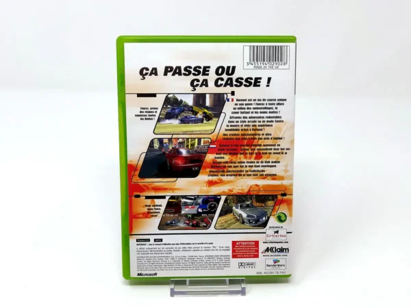 Parte trasera de Burnout (FRA) para XBOX, edición PAL Francia