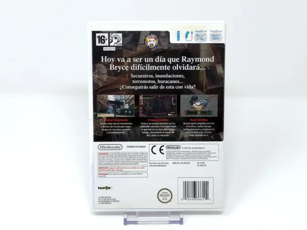 Parte trasera de Disaster: Day of Crisis (ESP) para Nintendo Wii, edición PAL España