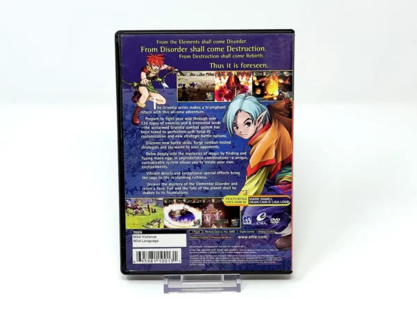 Interior del juego Grandia Xtreme (USA) para PlayStation 2 con disco y manual