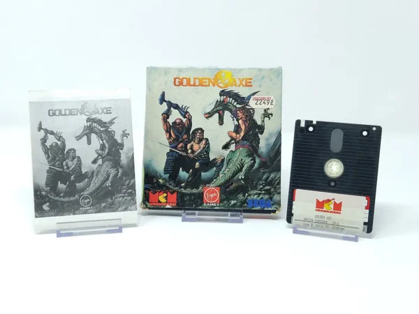 Interior del juego Golden Axe (ESP) para Sinclair ZX Spectrum con disco y manual