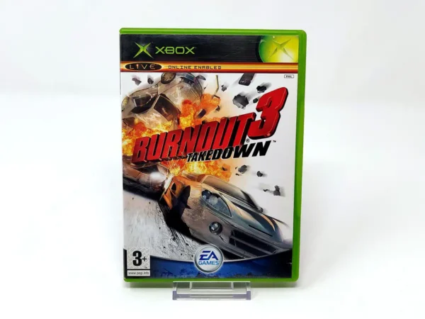 Portada de Burnout 3: Takedown (HOL) para XBOX, edición PAL Holanda, de segunda mano