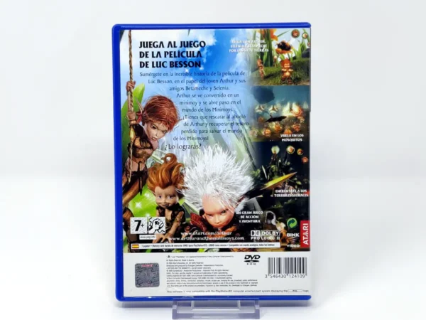 Parte trasera de Arthur y los Minimoys (ESP) para PlayStation 2, edición PAL España