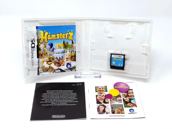 Interior del juego Hamsterz 2 (ESP) para Nintendo DS con disco y manual