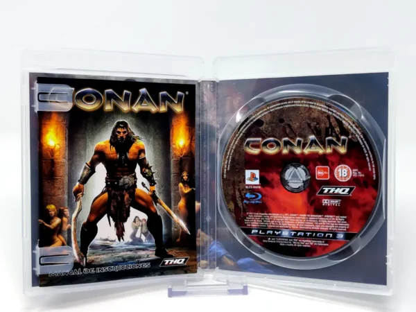 Interior del juego Conan (ESP) para PlayStation 3 con disco y manual