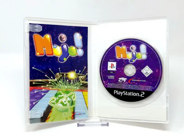 Interior del juego Mojo! (FRA) para PlayStation 2 con disco y manual