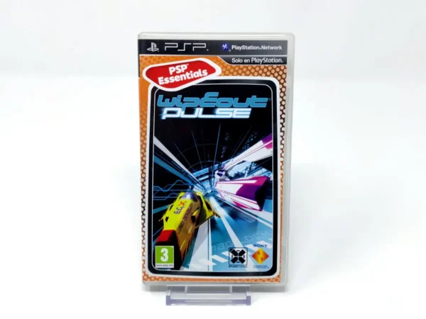 Portada de WipEout Pulse (ESP) (Essentials) para PSP, edición PAL España, de segunda mano