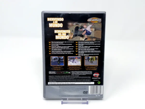 Parte trasera de Tony Hawk's Pro Skater 3 (ESP) (Platinum) para PlayStation 2, edición PAL España
