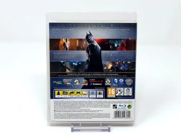 Parte trasera de Batman: Arkham Origins (ESP) para PlayStation 3, edición PAL España