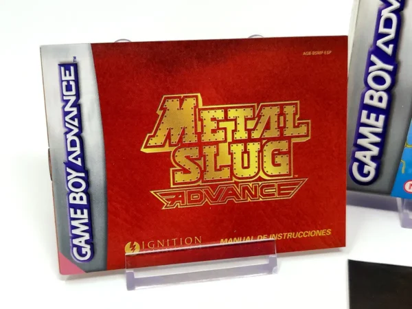 Lateral de la caja de Metal Slug Advance (ESP) para Nintendo Game Boy Advance