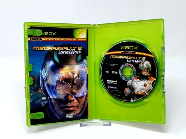 Interior del juego MechAssault 2: Lone Wolf (ESP) para XBOX con disco y manual