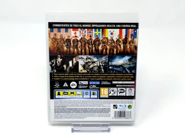 Parte trasera de Medal of Honor: Warfighter (ESP) para PlayStation 3, edición PAL España