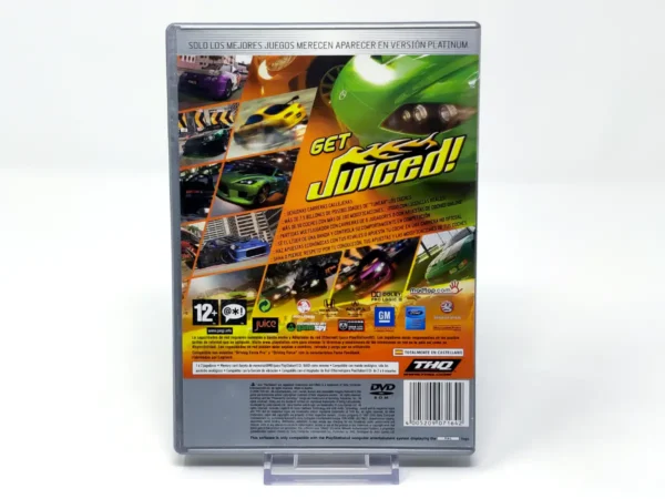 Parte trasera de Juiced (ESP) (Platinum) para PlayStation 2, edición PAL España