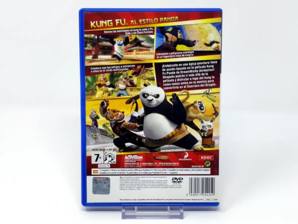 Parte trasera de Kung Fu Panda: El Videojuego (ESP) para PlayStation 2, edición PAL España