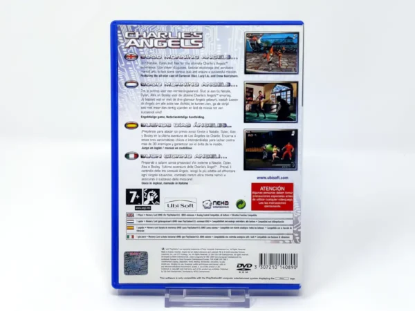 Parte trasera de Charlie's Angels (ESP) para PlayStation 2, edición PAL España