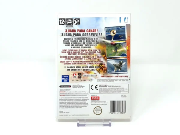 Parte trasera de Heatseeker (ESP) para Nintendo Wii, edición PAL España