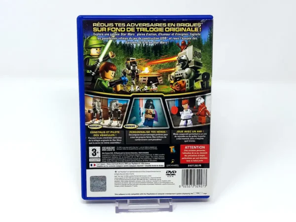 Parte trasera de LEGO Star Wars II: La Trilogie Originale (FRA) para PlayStation 2, edición PAL Francia