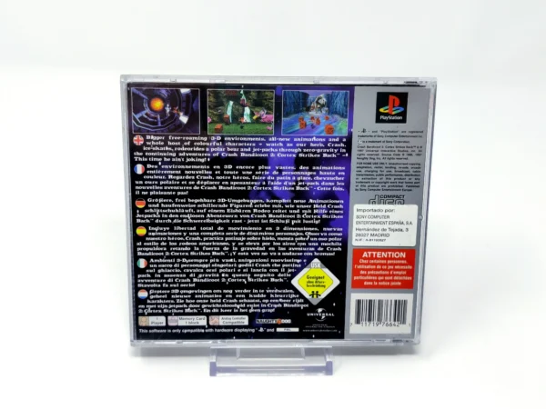 Parte trasera de Crash Bandicoot 2: Cortex Strikes Back (ESP) (Rebajado) para PlayStation 1, edición PAL España