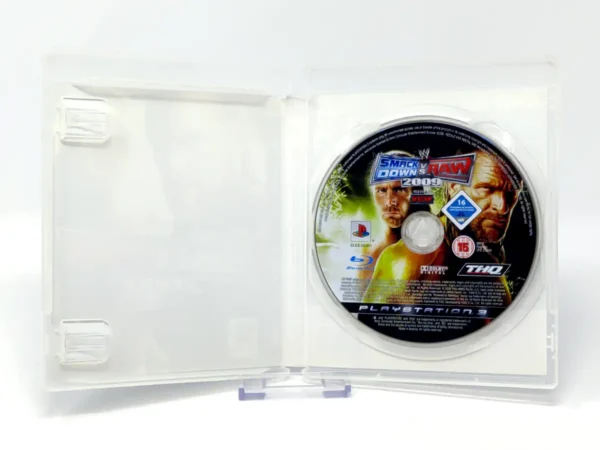 Interior del juego WWE SmackDown vs. Raw 2009 (ESP) (Rebajado) para PlayStation 3 con disco y manual