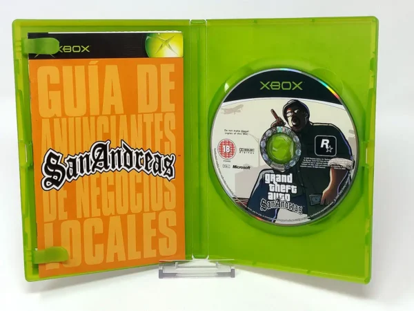 Lateral de la caja de Grand Theft Auto: San Andreas (ESP) (Con Mapa) para XBOX