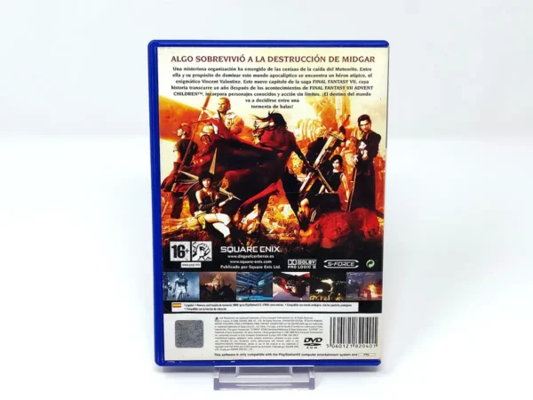 Parte trasera de Dirge of Cerberus: Final Fantasy VII (ESP) (Rebajado) para PlayStation 2, edición PAL España